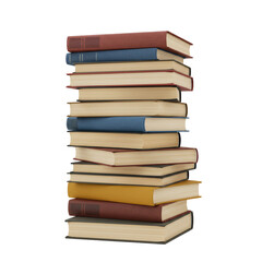 Stacked books representing knowledge and the joy of reading.