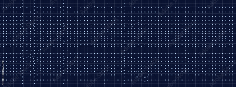 Aufkleber dynamic vector tech background featuring abstract dotted grid pattern in dark blue.