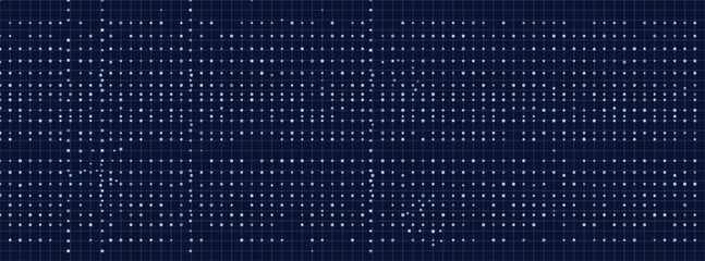 Dynamic vector tech background featuring abstract dotted grid pattern in dark blue.
