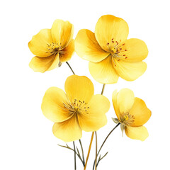 Fototapeta premium Vibrant Yellow Flowers Bright Colors Delightful Blooms Springtime Joy