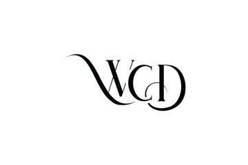 Fototapeta premium Initial WCD creative letter logo design. Elegant Monogram Logo Design with Decorative Elements and Typography