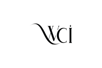 Obraz premium Initial WCI creative letter logo design. Elegant Monogram Logo Design with Decorative Elements and Typography