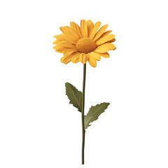 Vibrant Yellow Daisy Flower in Abstract Stripes Joyful Spring Bloom