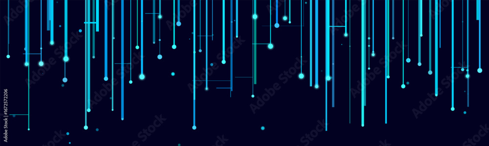 Aufkleber futuristic digital lines and dots vector tech background design.