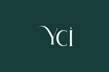 Initial YCI creative letter logo design. Elegant Monogram Logo Design with Decorative Elements and Typography