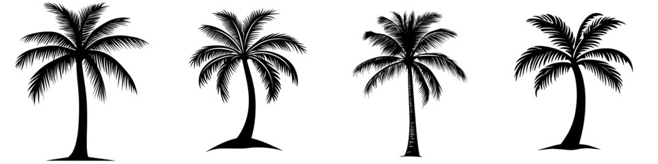 The silhouette of a palm tree is depicted in a simple yet powerful manner, evoking the feeling of a tropical paradise and promoting a sense of escape and relaxation