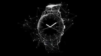 Abstract digital watch design