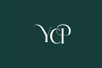 Initial YCP creative letter logo design. Elegant Monogram Logo Design with Decorative Elements and Typography