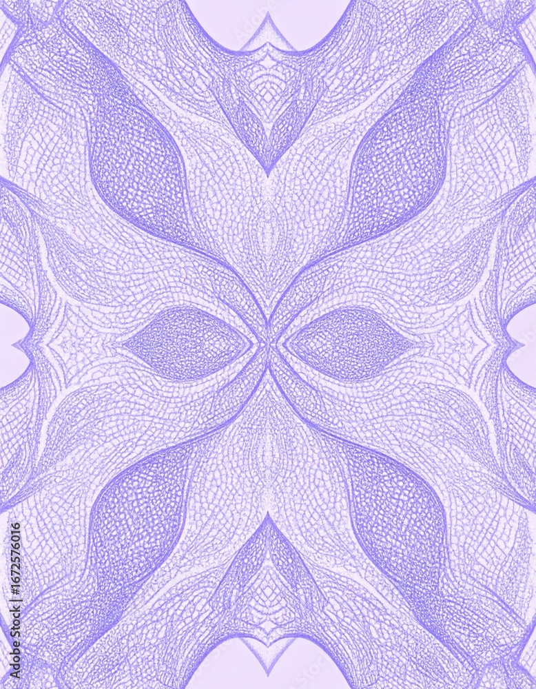 Poster abstract geometric pattern in lavender and white delicate repeating design