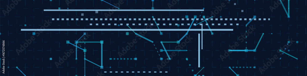 Aufkleber futuristic vector tech background with digital lines and geometric patterns.