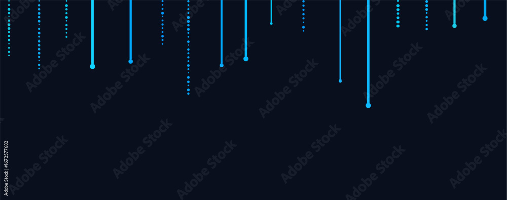 Aufkleber dark blue vector tech background with vertical lines and dots.