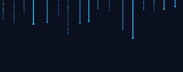 Dark blue vector tech background with vertical lines and dots.