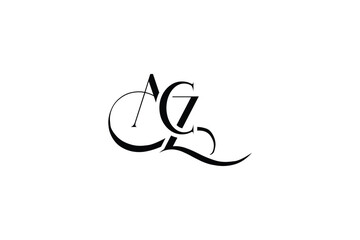 Initial ACZ creative letter logo design. Elegant Monogram Logo Design with Decorative Elements and Typography