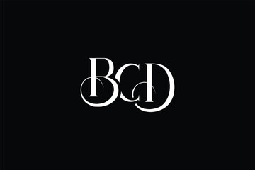 Initial BCD creative letter logo design. Elegant Monogram Logo Design with Decorative Elements and Typography
