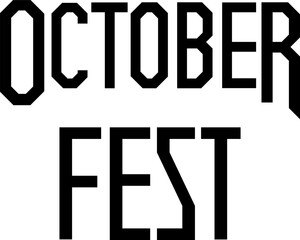 Bold angular strict black font for the text 