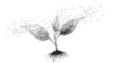 Abstract digital sprout