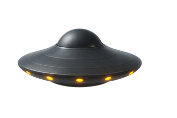 UFO, alien transport on transparent background, isolated image