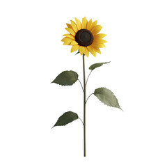 Fototapeta premium Vibrant Sunflower Rising Through Abstract Stripes Joyful Summer Bloom