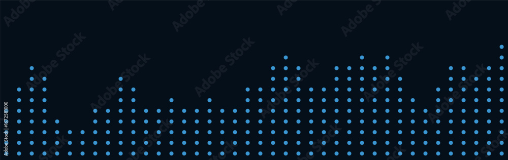 Poster dynamic vector tech background featuring geometric dot patterns on dark theme.