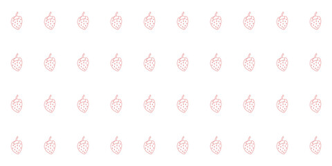 Strawberry seamless pattern on white background. Vector illustration for design.