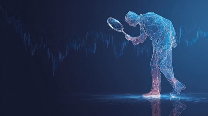 Abstract figure examines financial data