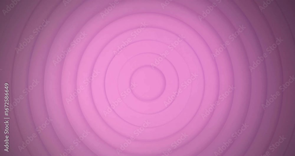 Aufkleber animation of pulsating pink circles moving on seamless loop