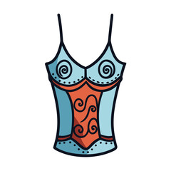 creative details Camisole Vector Illustration