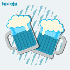 Oktoberfest Cheers Illustration