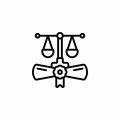 justice law seal icon sign vector
