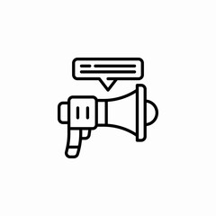 megaphone announcement message icon sign vector