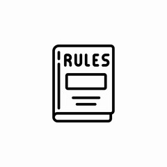 rules book guidelines icon sign vector