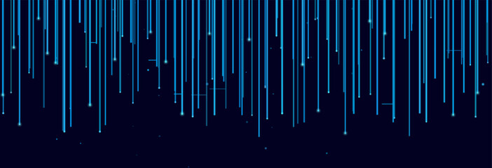 Futuristic tech vector background with vertical blue lines and digital patterns.