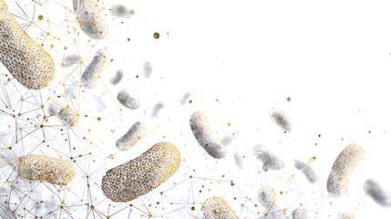 Abstract graphic of microscopic entities