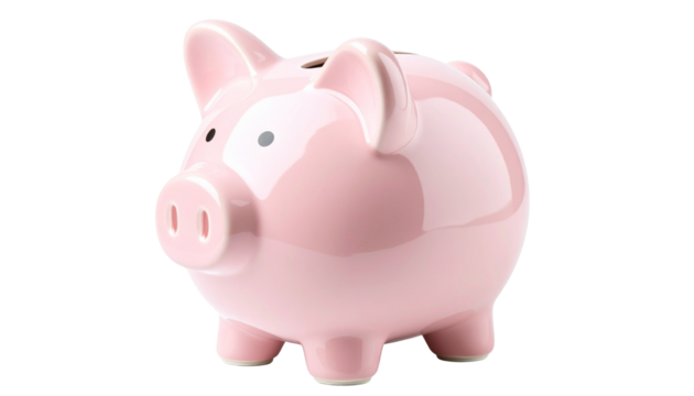 Piggy Bank PNG, Pink Coin Saver, Transparent Background, Money Savings and Finance Symbol - Powered by Adobe