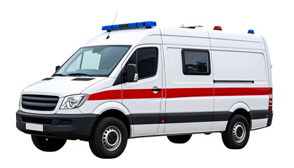 Ambulance PNG, Emergency Medical Vehicle, Transparent Background, Healthcare and Rescue Transport