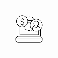 online earnings icon sign vector