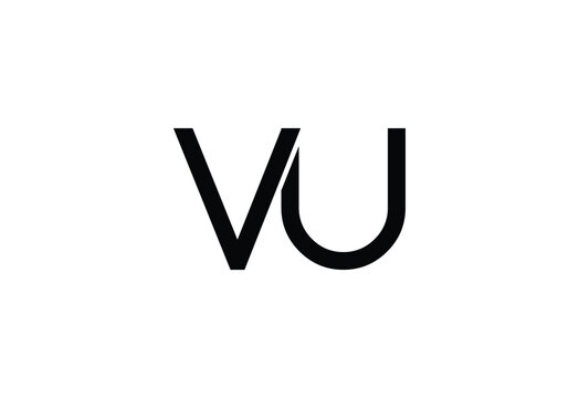 VU Minimalist and Clean Logo Design for Modern Brands.