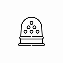 sewing thimble black icon sign vector