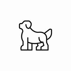 standing dog icon sign vector