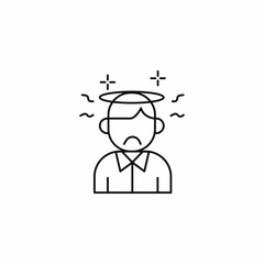 stress headache icon sign vector