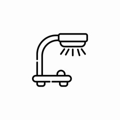 table lamp blue icon sign vector