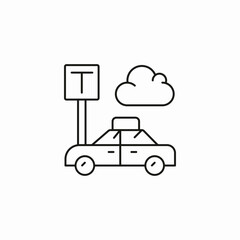 Obraz premium taxi stop icon sign vector