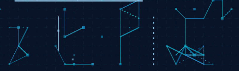 Futuristic blue vector technology background with abstract lines.