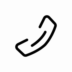 telephone call handset icon vector sign
