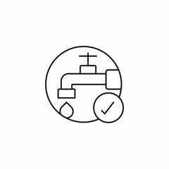 water tap circle icon sign vector