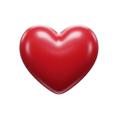 Shiny Red Heart Shape isolated on a transparent background love romance
