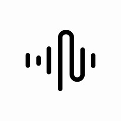 sound wave audio icon vector sign

