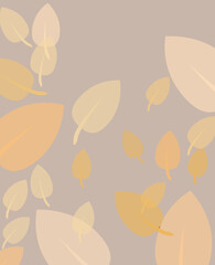 Autumn background vector illustration. Beautiful autumn leaves