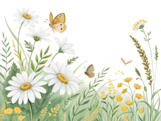 butterfly and flowers , frame with flowers,Decorative Border Frame,Watercolor Nature Frame,Artistic Border Design,Vintage Decorative Frame,Blank Border Background,Floral and Element Frame