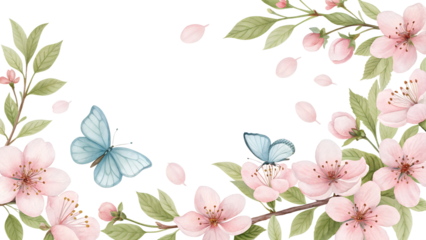 spring background with flowers , frame with flowers,Decorative Border Frame,Watercolor Nature Frame,Artistic Border Design,Vintage Decorative Frame,Blank Border Background,Floral and Element Frame